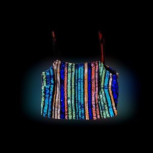 Sequined cropped cami size s/m